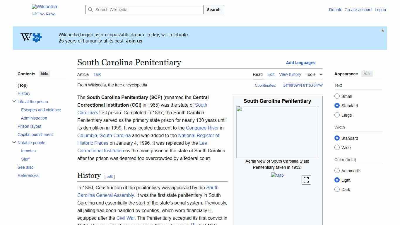 South Carolina Penitentiary - Wikipedia